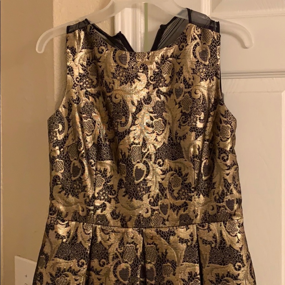Eliza J cocktail gold dress